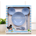 Vaisselle 4 pièces en forme de Mickey Mouse pour enfants